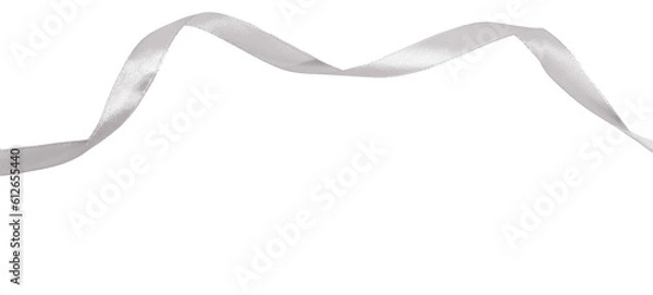 Obraz silver ribbon on transparent background, elements PNG image.