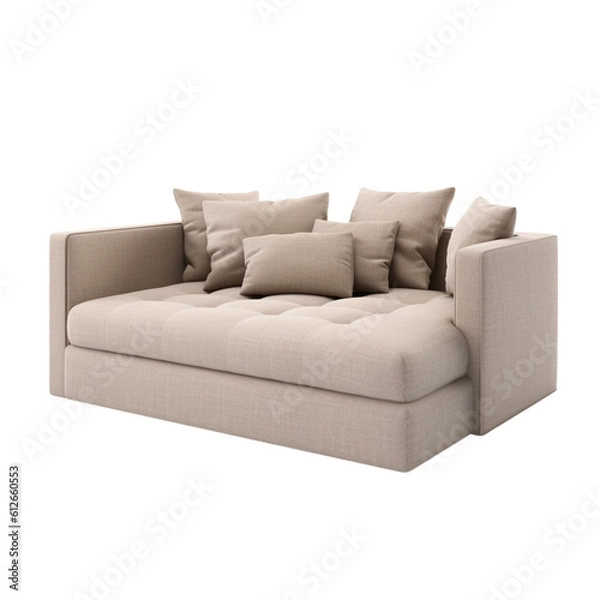 Obraz Sofa isolated on white background, Generative AI