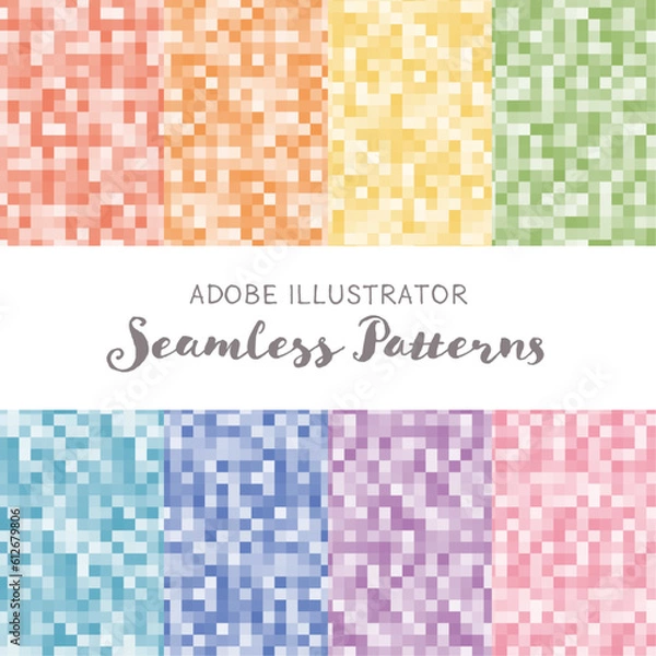 Obraz 四角形／シームレスなテクスチャ素材／シームレスパターン／スウォッチ