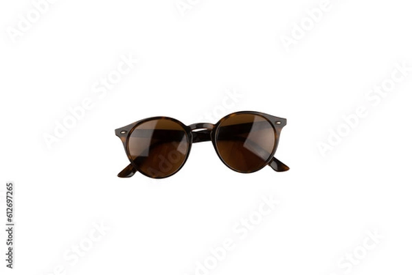 Fototapeta closeup of trendy sunglasses isolated, top view