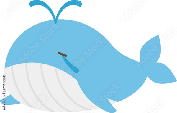 Fototapeta ゆるかわなクジラ　泣く