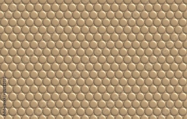 Fototapeta Golden circle Dotted metallic textures background, 3D illustrations