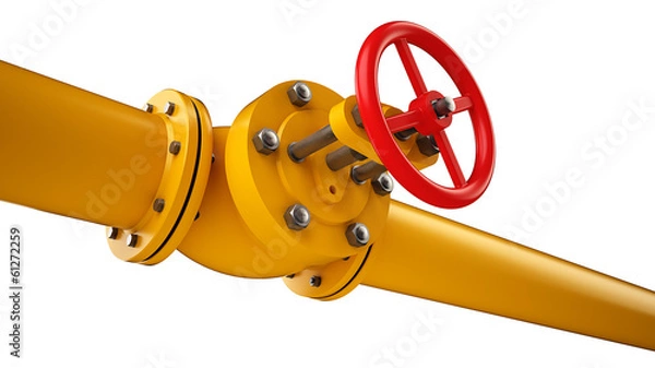 Obraz Stop valve and pipeline