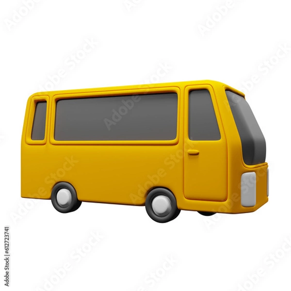 Obraz bus 3d illustration