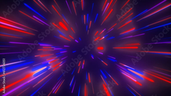 Fototapeta explosion of high-energy particles. Images of colored waves and particles