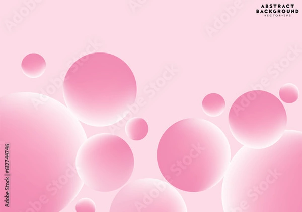Fototapeta sphere with gradient pink planet science theme background for advertisement website template website template,cover landingpage label design vector eps.