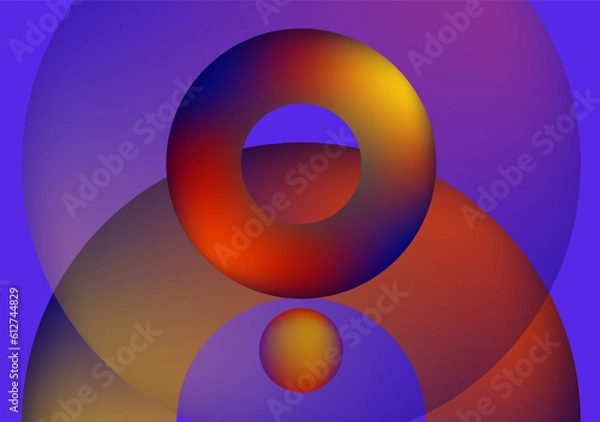 Fototapeta ring sphere with particle geometry shape technology theme background for advertisement website template website template,cover landingpage label design vector eps.