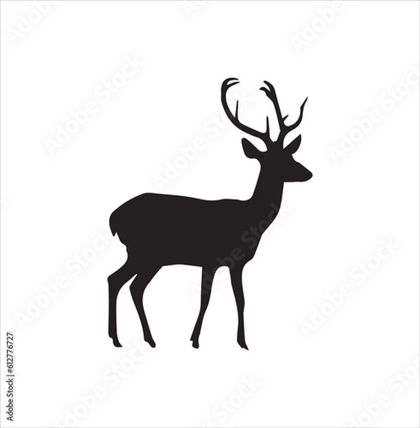 Obraz A nice deer silhouette vector art..