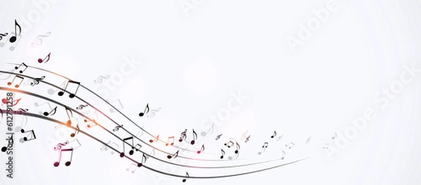 Obraz classic music notes banner