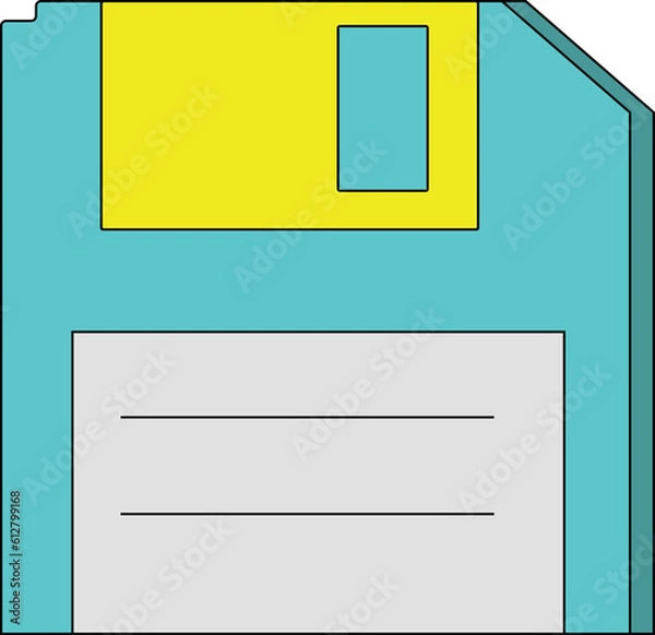 Fototapeta 90s Floppy Disk Computer It Nostalgia