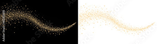 Obraz yellow particle and sparkle light luxury design transparent background