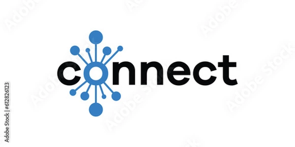 Fototapeta logo design connection vector technology modern