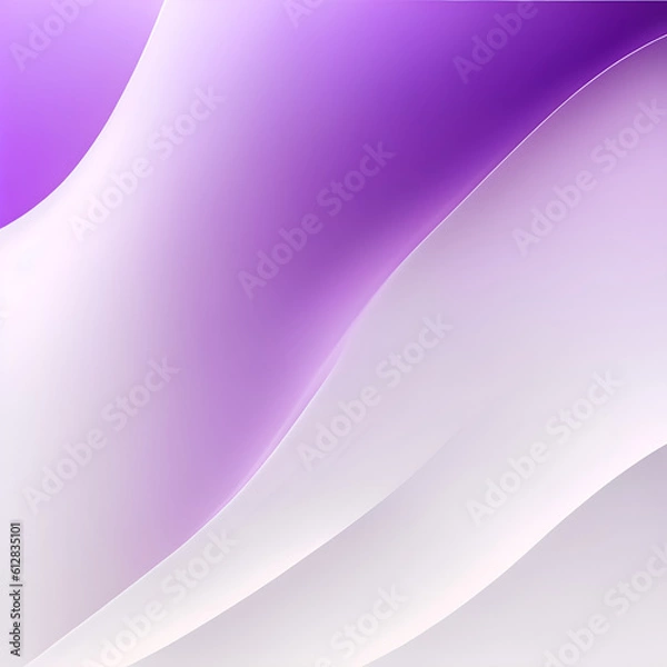 Fototapeta abstract background with waves - Light Purple and White Background - Generative AI