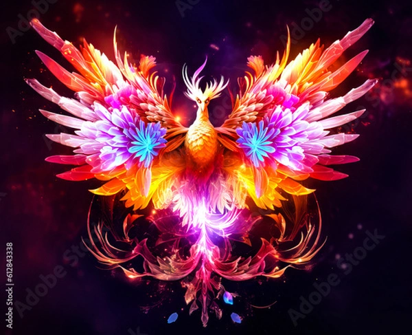 Obraz Phoenix with open wings