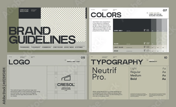 Fototapeta Brand identity guideline template to create visual identity of your company