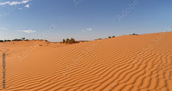 Fototapeta Sand dunes, desert and sky,Generative AI illustration