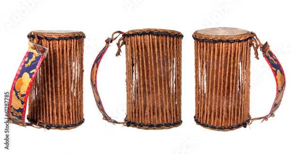 Fototapeta nigerian drum isolated on white background
