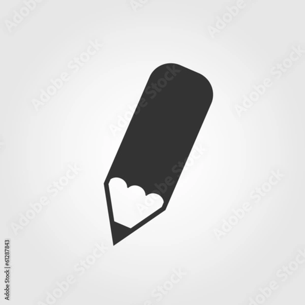 Fototapeta Pencil icon, flat design