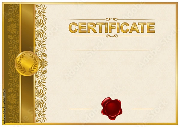 Obraz Elegant template of certificate, diploma