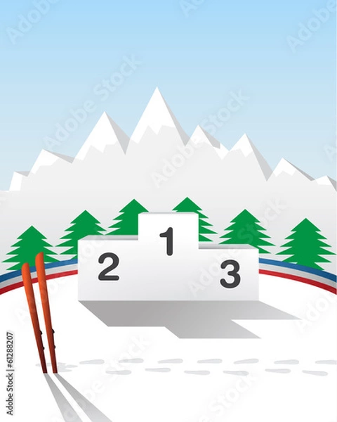 Obraz Winter games podium