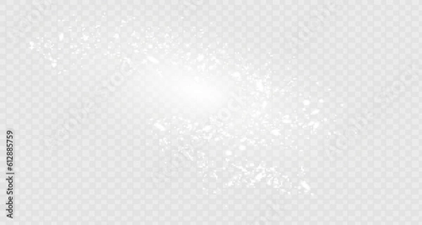 Fototapeta Sun glare. Glowing isolated white transparent set of light effects, glare, explosion, spark and stars. Beautiful optical effect of light reflections. snow. snow crumb