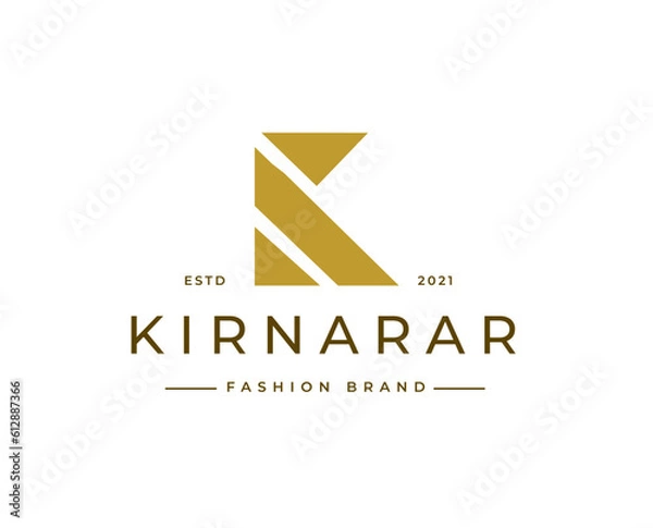 Obraz Minimalist Letter K logo template