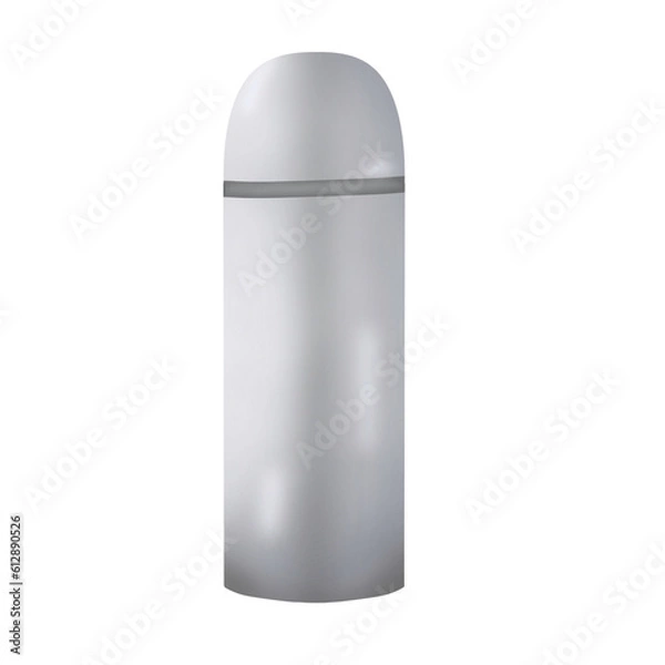 Fototapeta Empty Glossy Metal Water Bottle 