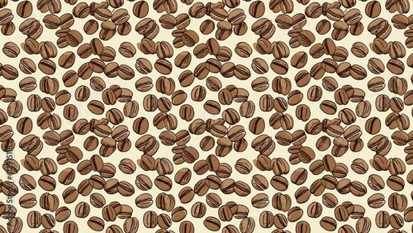 Obraz Background of coffee beans (Generative AI)