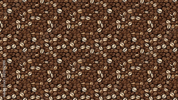 Obraz Background of coffee beans (Generative AI)