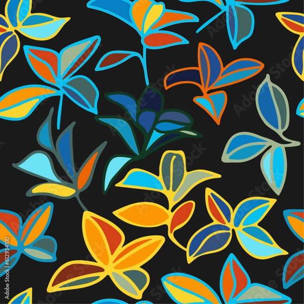 Obraz pattern abstract flowers bouquet background
black leaf petals composition of flowers