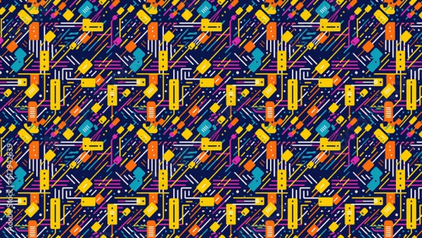 Obraz Electric Colorful Background (Generative AI)