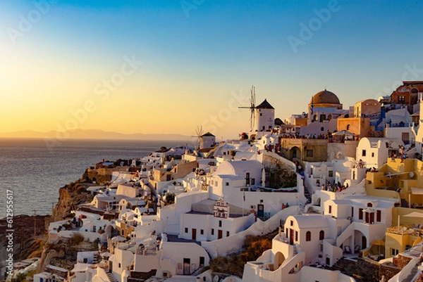 Obraz sunset Santorini