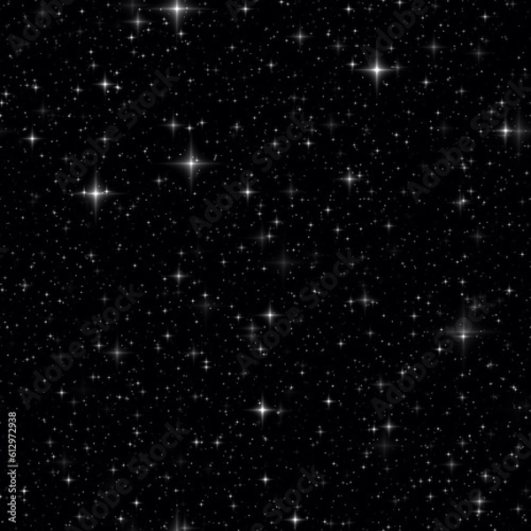 Fototapeta Deep black space full of stars, a high quality seamless pattern or high resolution background