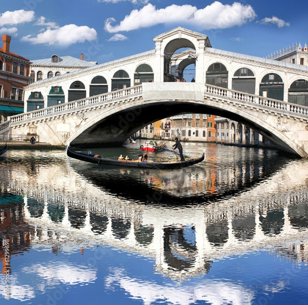 Obraz Venice with Rialto bridge in Italy