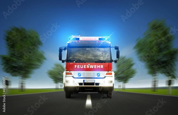 Obraz Feuerwehr auf der Landstraße