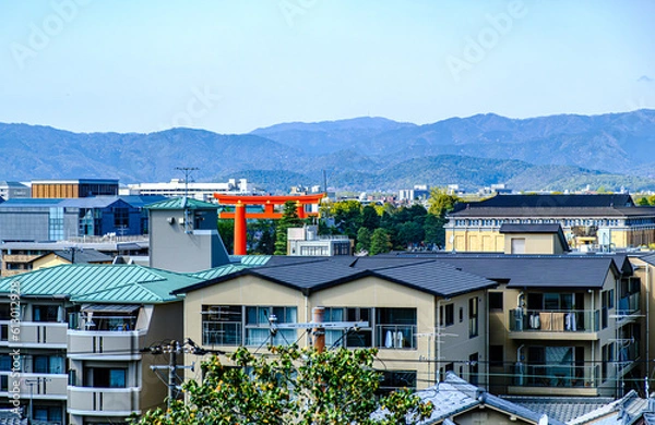 Obraz 京都、粟田神社境内からの眺め