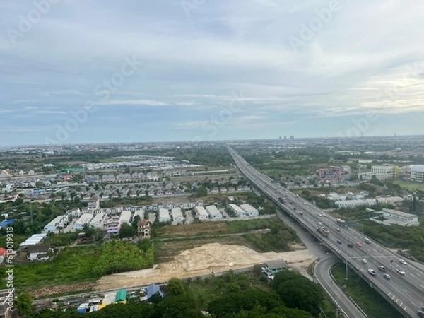 Obraz city aerial view