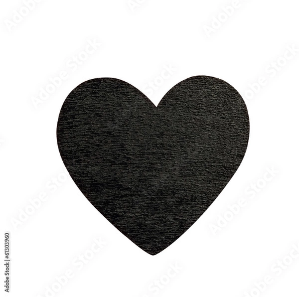 Obraz czarne serce