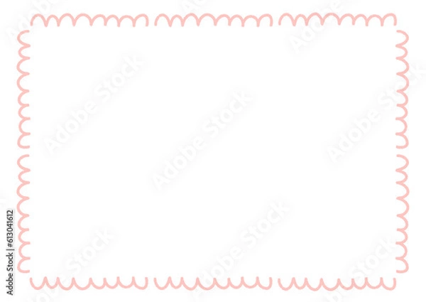 Fototapeta Ëâ≤ÈâõÁ≠ÜÈ¢®„Ç∑„É≥„Éó„É´„Å™ÂõõËßí„ÅÑ„Éï„É¨„Éº„É†„ÄÄÊû†