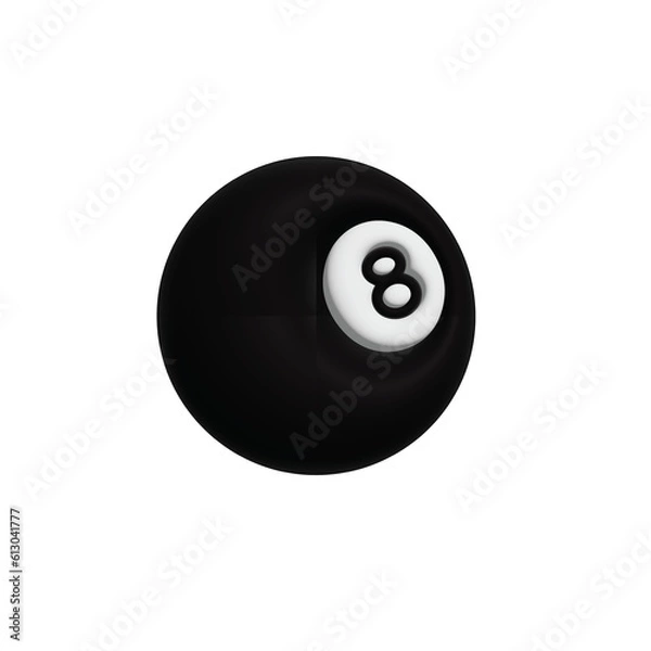 Fototapeta pool  8ball 3D  rendering