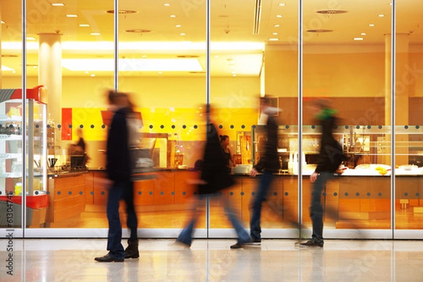 Fototapeta Intentional Blurred Image of People in Shopping Center
