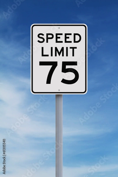 Obraz Speed Limit at Seventy Five