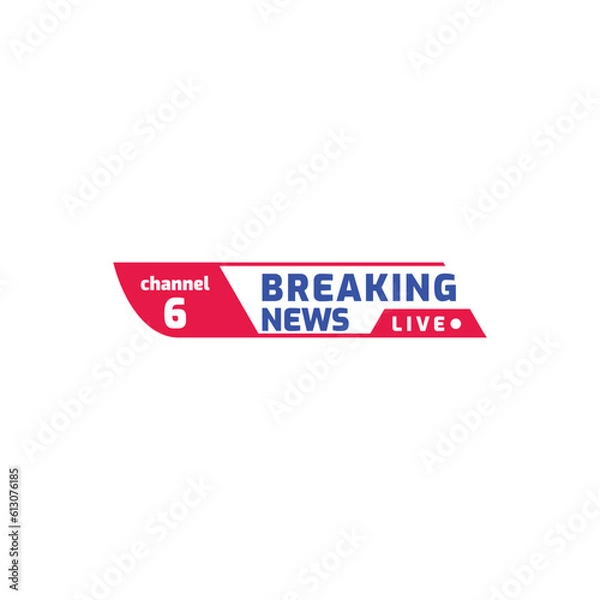 Fototapeta Breaking news vector icon isolated on white background perfect for news show banner