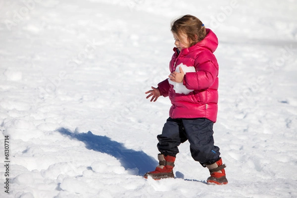 Obraz Bambina e la neve