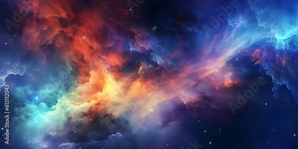 Fototapeta Colorful space galaxy cloud nebula. Stary night cosmos. Universe science astronomy. Supernova background wallpaper