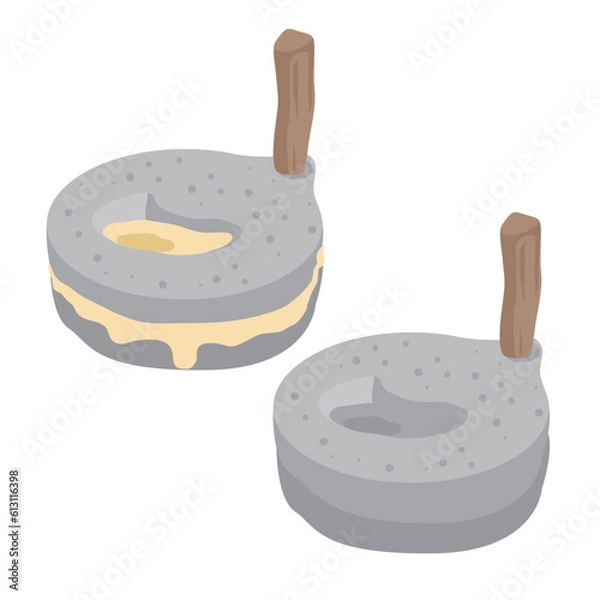 Obraz 맷돌 Millstone, stone illustration
