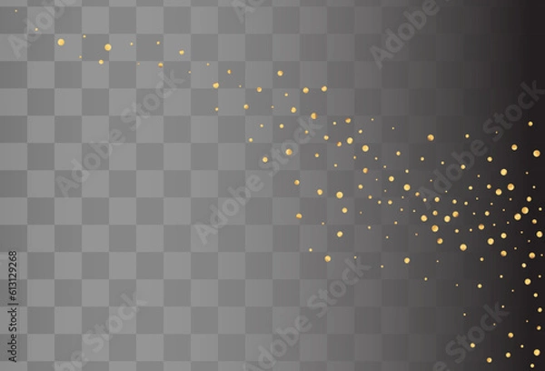 Obraz Golden Shine Happy Vector Transparent Background.