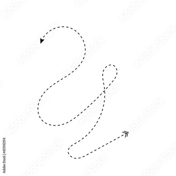 Fototapeta Abstract Dashed Line Arrow