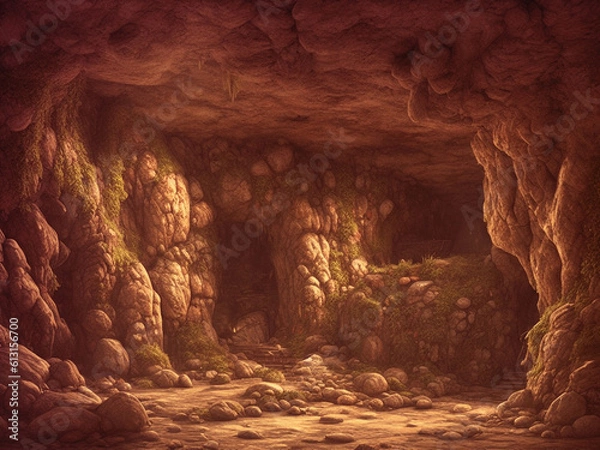 Obraz Rock cave entrance inside