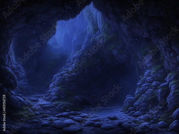 Obraz Rock cave entrance inside